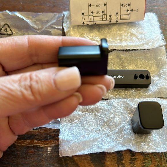 NWOT Matte Black Hansgrohe AddStoris Double Robe Hook - Picture 6 of 14